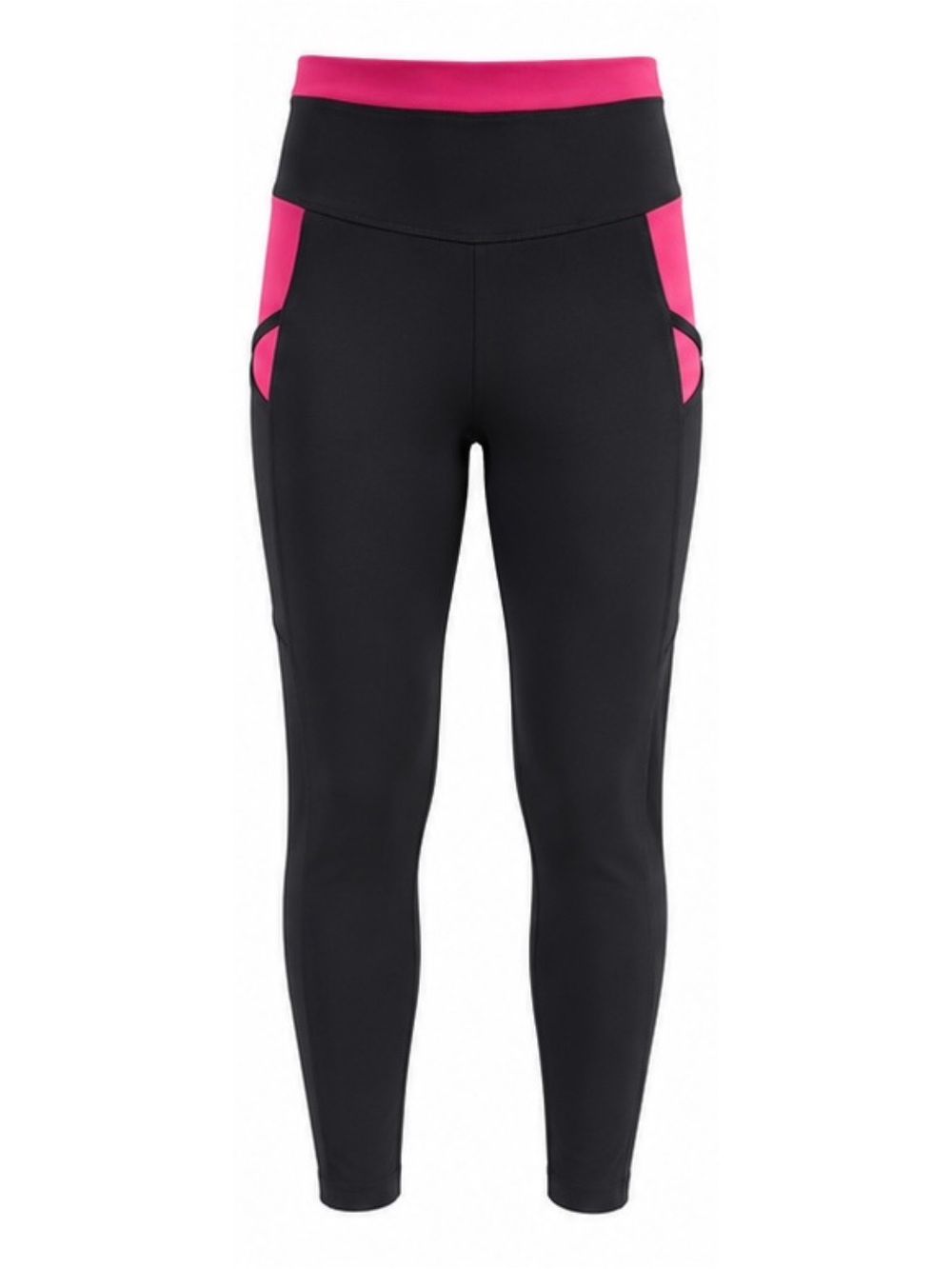 POP Fit | Rori High Rise Cropped Leggings Black Pink Pockets | Women’s Size: M